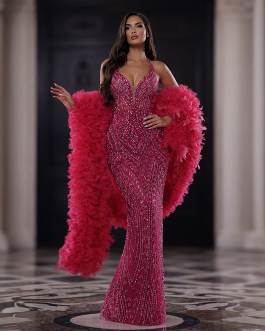 Pink Corset Mermaid Dress