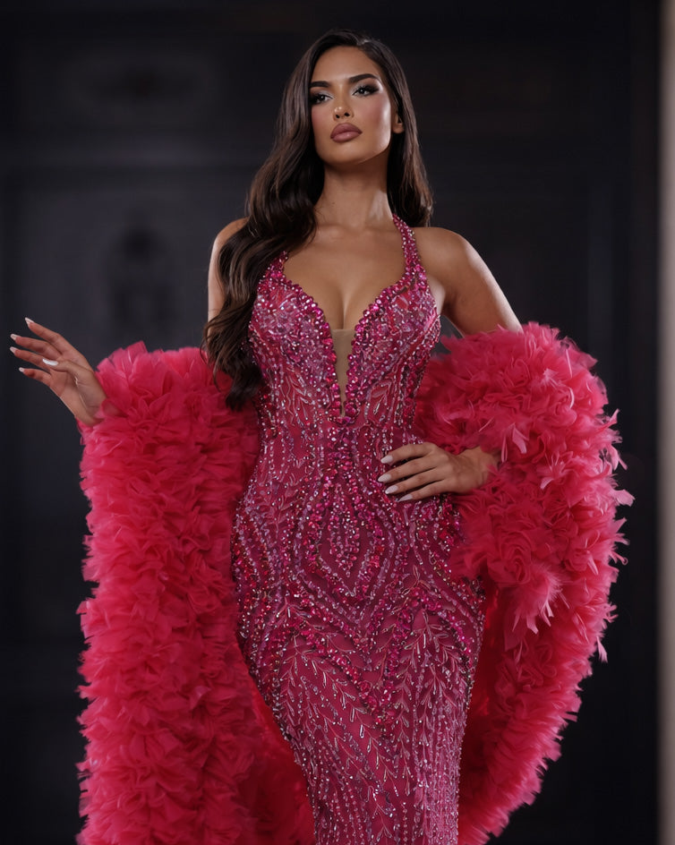 Pink Corset Mermaid Dress
