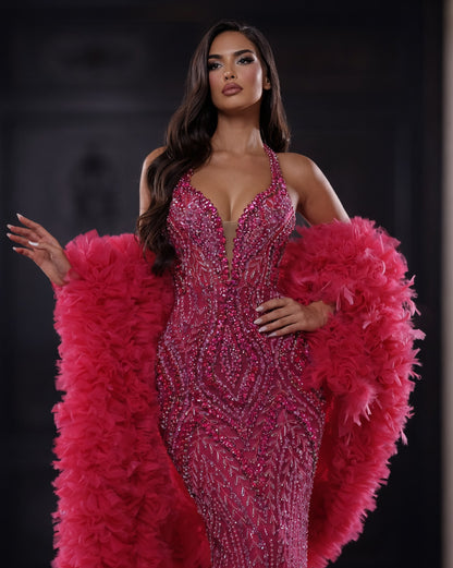 Pink Corset Mermaid Dress