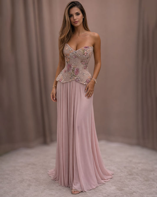birthday dresses with gloves Black Velvet Dress with Gloves – Miron main image 0